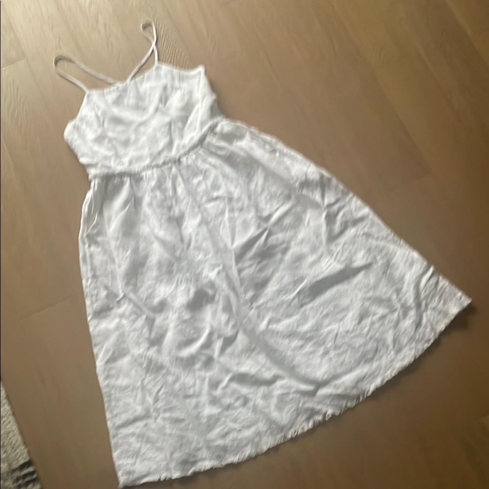 White Linen Dress
